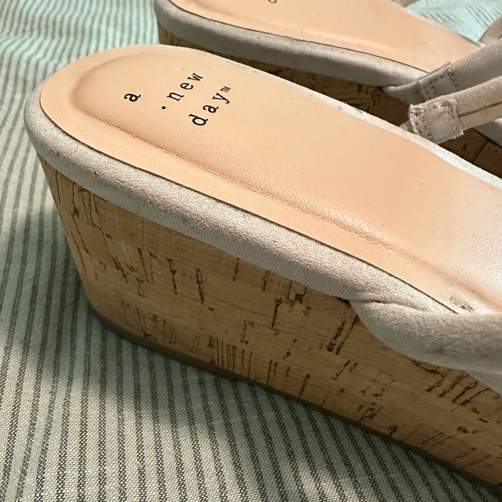 Host pick x2 🎉A New Day Women's Cream Wedge Sandals - Picture 3 of 5